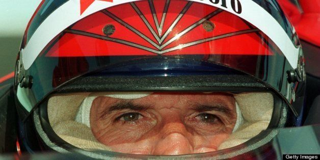 5 Feb 1996: Emerson Fittipaldi stares out from the cockpit his 96 Penske Mercedes-Benz IC108C of the Marlboro Hogan Penske Mercedes team during testing for the forthcoming race at the Homestead Motorsports Complex, Homestead, Florida, United States.