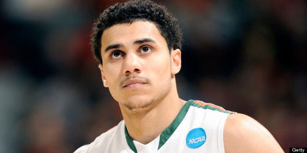 WASHINGTON, DC - MARCH 28: Shane Larkin #0 of the Miami Hurricanes looks on during the East Regional Round of the 2013 NCAA Men's Basketball Tournament game against the Marquette Golden Eagles at the Verizon Center on March 28, 2013 in Washington, DC. The Golden Eagles won 71-61. (Photo by Mitchell Layton/Getty Images)