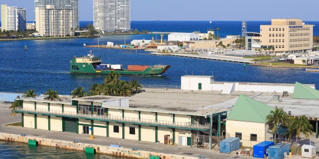 Ship in Port Everglades, Fort Lauderdale