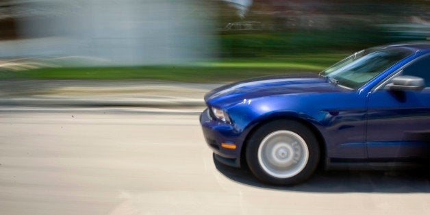 Car driving on the street