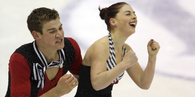 MILAN, ITALY - FEBRUARY 28: Haven Denney and Brandon Frazier of the United States skate in the Junior Pairs Free Skating during day 4 of the ISU World Junior Figure Skating Championships at Agora Arena on February 28, 2013 in Milan, Italy. (Photo by Claudio Villa/Getty Images)