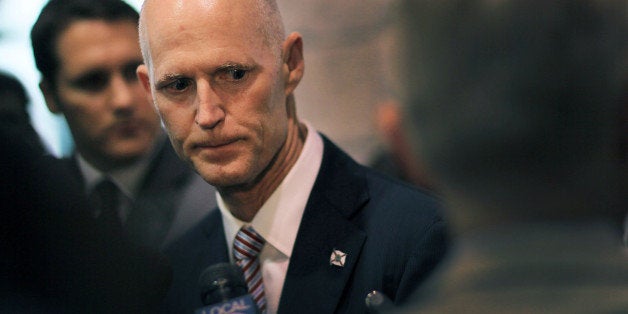 FORT LAUDERDALE, FL - MAY 18: Florida Governor Rick Scott speaks during the Governor's Hurricane Conference General Session
