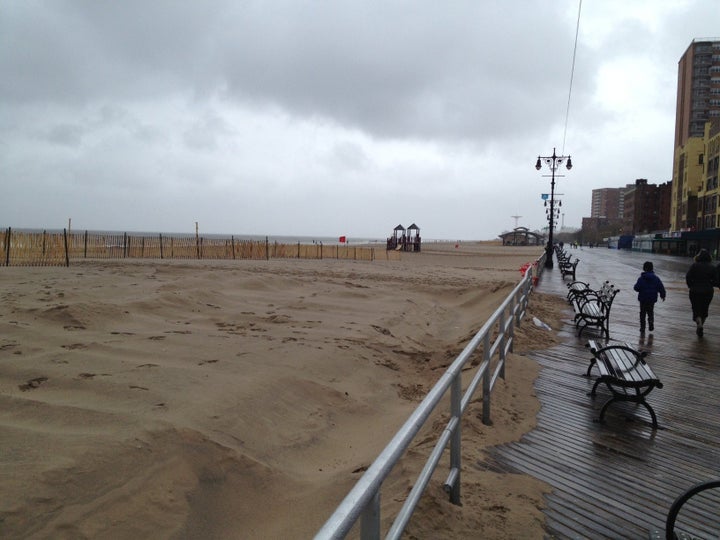 In Brighton Beach Sandy Both A Threat And Curiosity Huffpost