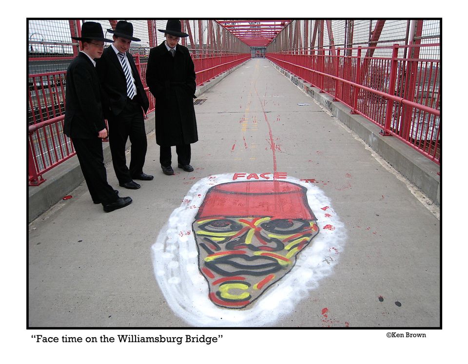 'Face Time On The Williamsburg Bridge'