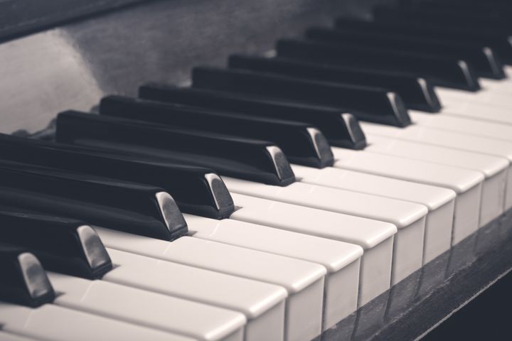 stylized old piano keys