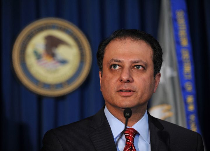 Preet Bharara, US Attorney for the Southern District of New York, speaks at press conference November 20, 2012 in New York as he announces charges against Mathew Martoma, former hedge fund manager, for a USD 276 million insider trading scheme involving an Alheimer's disease drug trial. This is believed to be the most lucrative insider trading scheme ever charged. AFP PHOTO/Stan HONDA (Photo credit should read STAN HONDA/AFP/Getty Images)