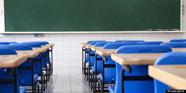 empty classroom of school