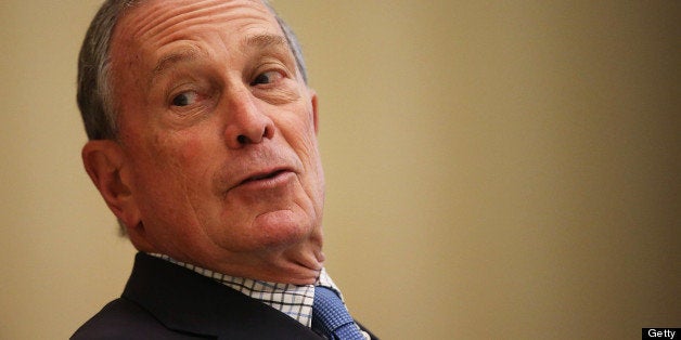 NEW YORK, NY - MAY 31: New York City Mayor Michael Bloomberg waits to speak at the North American Board Meeting for the Unio