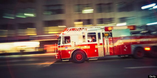 Fast fire engine in Manhattan, New York CityView my lightbox: