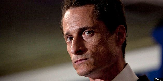 U.S. Representative Anthony Weiner, a Democrat from New York, listens to questions during a news conference in New York, U.S., on Monday, June 6, 2011. Weiner apologized today for sending inappropriate photos and texts to women via Twitter and said he isn't resigning. Photographer: Jin Lee/Bloomberg via Getty Images