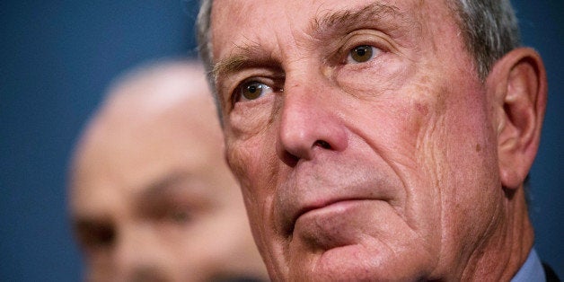 NEW YORK, NY - AUGUST 12: New York City Mayor Michael Bloomberg speaks at a press conference with New York Police Department (NYPD) Commissioner Ray Kelly to address the NYPD's Stop-and-Frisk practice on August 12, 2013 in New York City. A federal court judge ruled that Stop-and-Frisk violates rights guaranteed to people and the Bloomberg administration has vowed to appeal the case. (Photo by Andrew Burton/Getty Images)