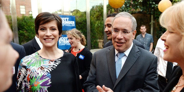 NEW YORK, NY - AUGUST 06: Borough President of Manhattan and candidate for NYC Comptroller Scott Stringer and his wife Elyse Buxbaum attend the Young New York Fundraiser in support of Scott Stringer for NYC Comptroller at Maritime Hotel on August 6, 2013 in New York City. (Photo by Andrew H. Walker/Getty Images)