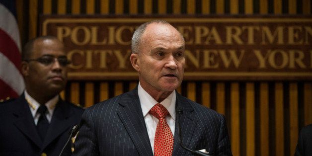 NEW YORK, NY - AUGUST 19: New York Police Department (NYPD) Commissioner Ray Kelly speaks during a press conference to announce an operation that seized the largest number of illegal guns in the city's history on August 19, 2013 in New York City. The operation, which involved an undercover agent buying guns that were smuggled from North Carolina and South Carolina, yeilded over 250 guns. 19 people have been charged in the operation. (Photo by Andrew Burton/Getty Images)