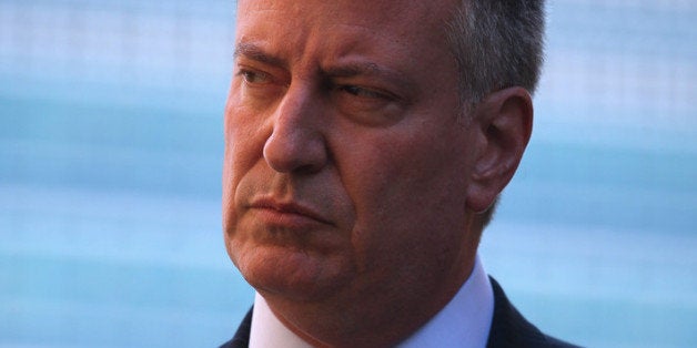 NEW YORK, NY - SEPTEMBER 23: Democratic nominee for New York City mayor Bill de Blasio attends a press conference outside the United Nations Headquarters on September 23, 2013 in New York City. At a media event held by the Jewish Community Relations Council of New York, he and other NYC leaders spoke out urging the Iranian government to halt nuclear enrichment. (Photo by John Moore/Getty Images)