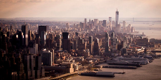 NEW YORK, NY - FEBRUARY: The skyline of New York seen from the air, on February 17, 2013, in New York City. (Photo by Timur Emek/Getty Images)