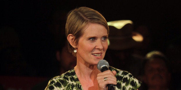 NEW YORK, NY - SEPTEMBER 10: Cynthia Nixon attends Bill de Blasio's democratic primary celebration for the New York City mayoral race on September 10, 2013 in New York City. (Photo by Steve Sands/WireImage)