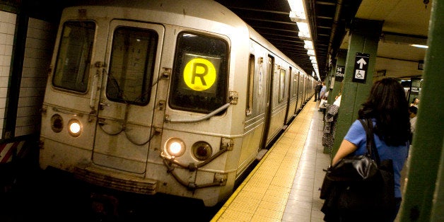 UNITED STATES - MAY 20: An 'R' line subway train arrives to the Union Square stop in New York, U.S., on Wednesday, May 20, 2