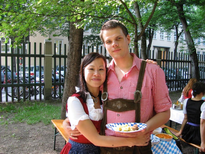 The author and her husband.