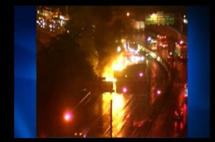 Mail Truck Catches Fire On Van Wyck Expressway (VIDEO) | HuffPost New York