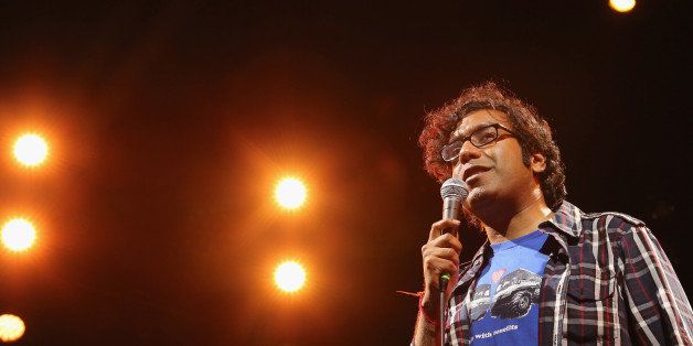 NEW YORK, NY - JULY 11: Comedian Hari Kondabolu performs at Nelson George's multimedia presentation, 'Vote, It Ain't Illegal Yet!' during 2014 Celebrate Brooklyn! at the Prospect Park Bandshell on July 11, 2014 in the Brooklyn borough of New York City. (Photo by Al Pereira/WireImage)