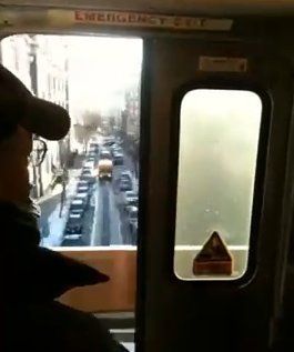 Open Door On Metro North Train Doesn T Faze Passengers