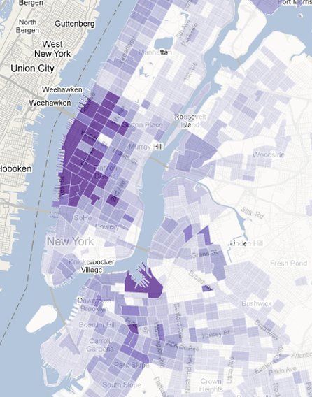 Census Based Nyc Map Shows Neighborhoods With Most Same Sex Couples