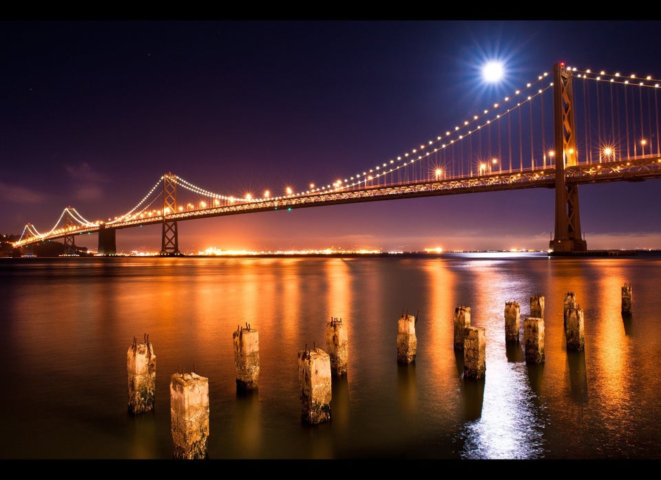 Full Moon Over Bay Bridge