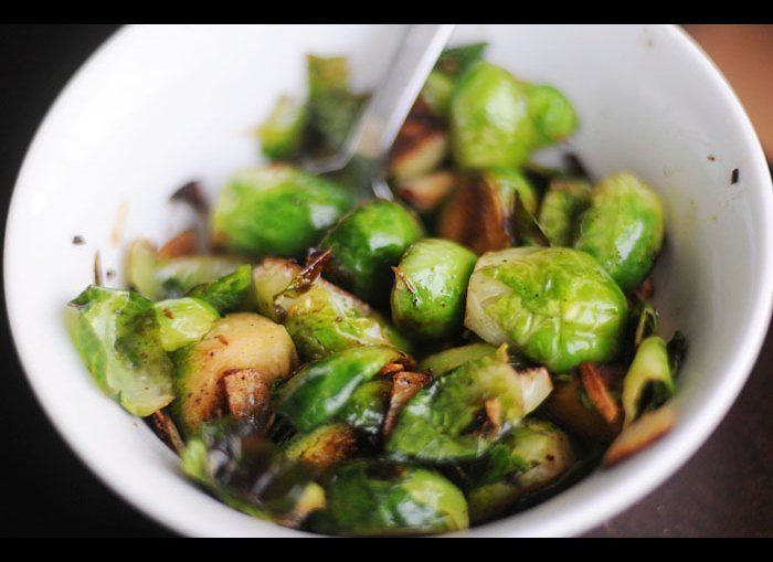 Traci Des Jardins: Brussels Sprouts with Brown Butter and Grain Mustard