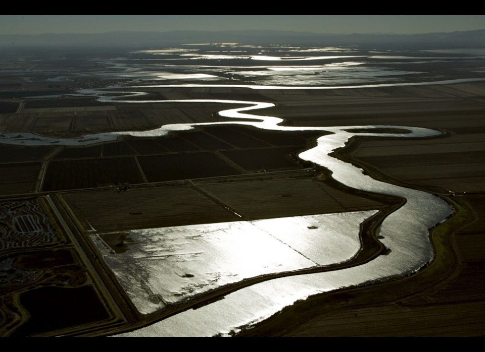 Looking south over the Delta from the South Fork of the Mokulmne River