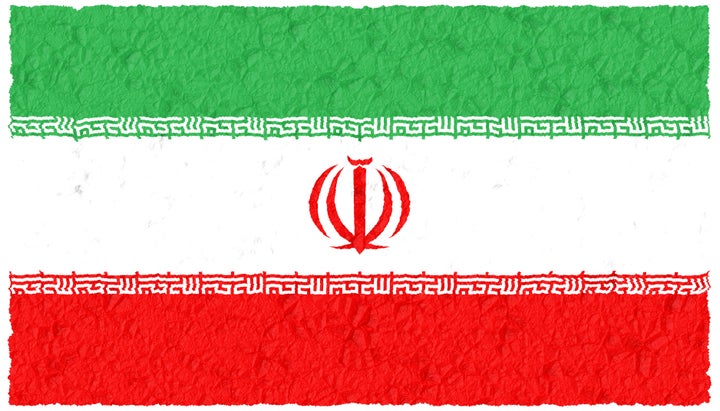 crumple grunge flag of iran