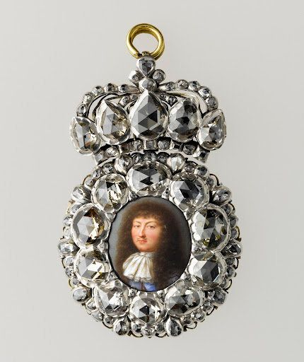 Presentation miniature of Louis XIV in a diamond-set frame, ca. 1670