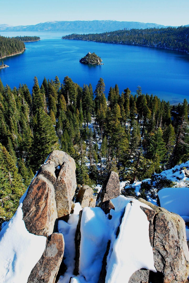 emerald bay lake tahoe in winter