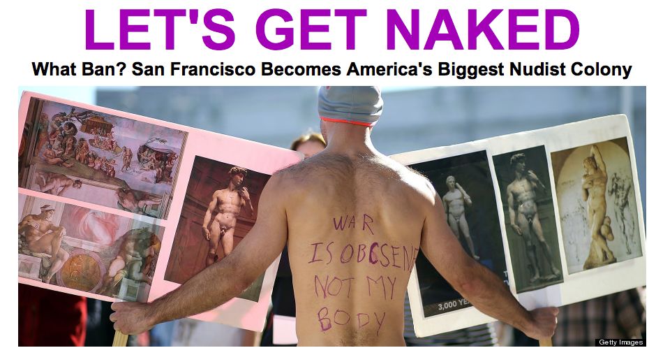 San Francisco To Become World's Biggest Nudist Colony