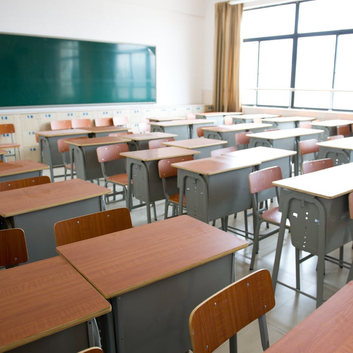 empty classroom with chairs ...