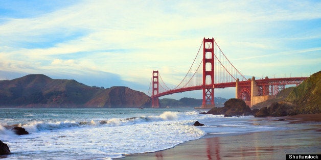 golden gate bridge panorama...