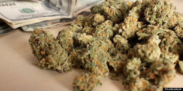 pile of medical marijuana on a...