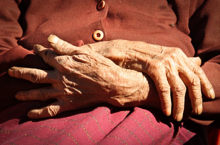 Hands of a hundred year old Naga lady.