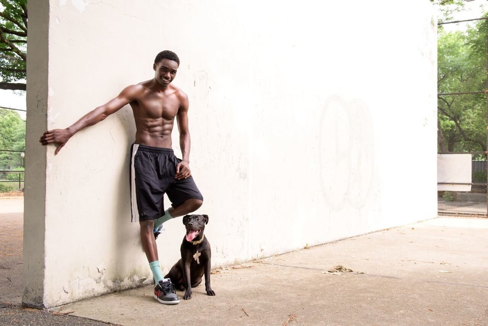 Anthony Ruffin with pooch Naomi