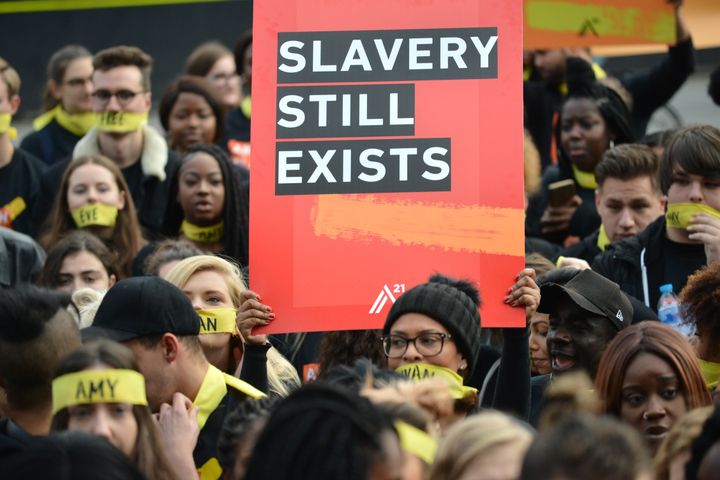 An anti-slavery march in London