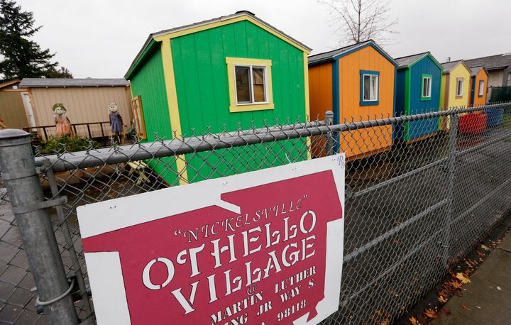 Tiny houses at a homeless encampment in Seattle. In the absence of legislation to provide incentives for the acceptance of Section 8 vouchers, politicians and advocates have been scrambling to keep up with the surge of unsheltered residents in the state.