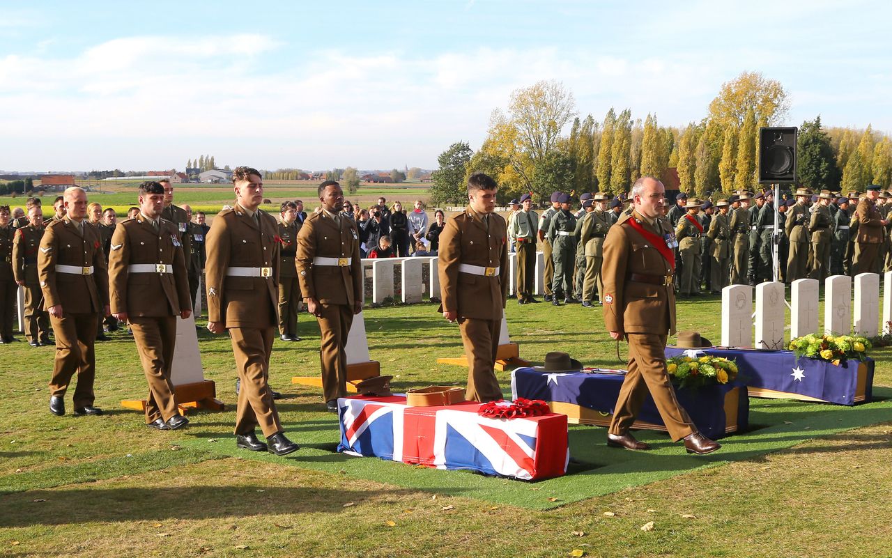 An unknown soldier who was thought to have been killed in the battle of Passchendaele 101 years ago was buried in Ypres earlier this week