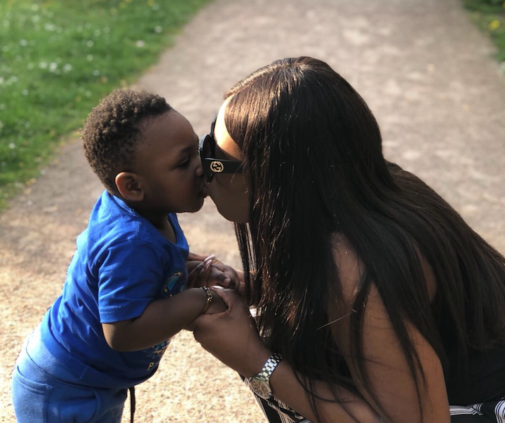 Olamide Fujah and her son Zion.