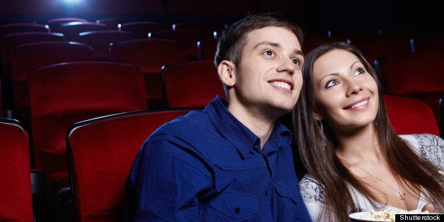 a couple in a movie theater