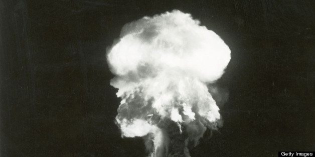 Historic image of a nuclear weapon being detonated, during the Operation Plumbbob tests in 1957. Image taken 6/18/57.