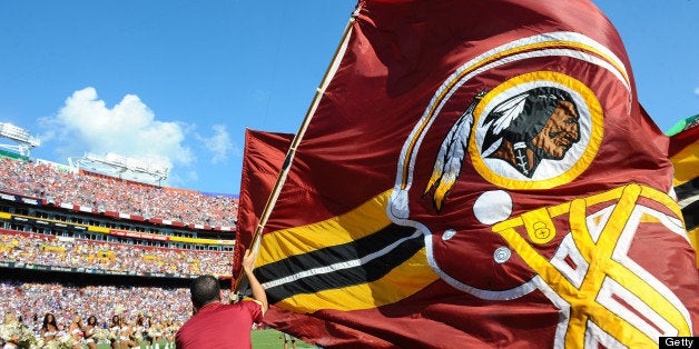 LANDOVER, MD September 11: The Redskins flags are brought onto the field as the Washington Redskins get ready to play the New York Giants on September 11, 2011 in Landover, Md. (Photo by Jonathan Newton/The Washington Post via Getty Images)