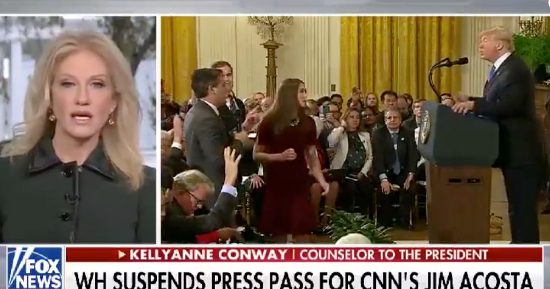 Kellyanne Conway Defends White House Mic Grab Says Women Shouldnt Be Swiped At Huffpost 