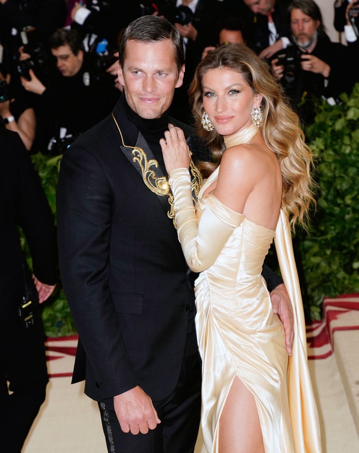 Bündchen and Tom Brady attend the Heavenly Bodies: Fashion & The Catholic Imagination Costume Institute Gala at the Metropolitan Museum of Art on May 7.