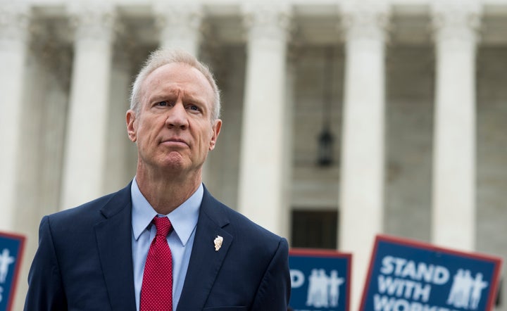 Ilinois Gov. Bruce Rauner lent his support to a case that eventually resulted in a U.S. Supreme Court undercutting unions nationwide. 