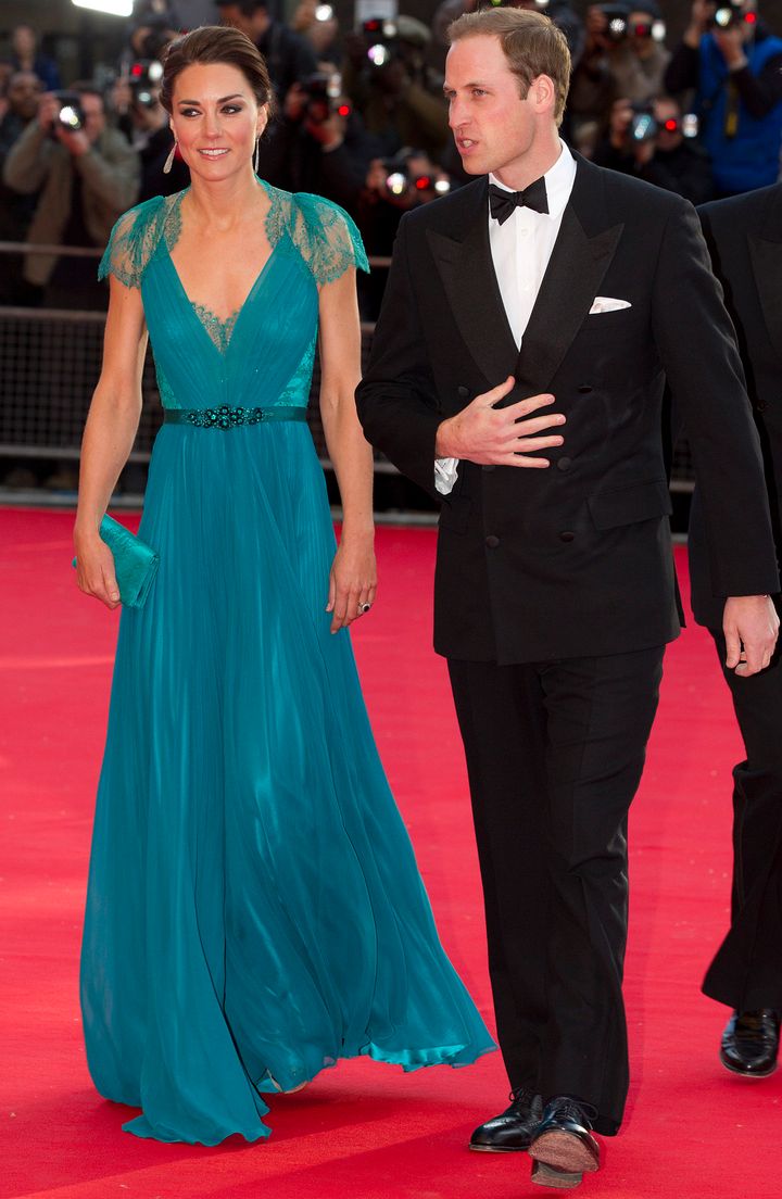 Kate and William arrive at the Royal Albert Hall for a British Olympic Team gala event in London on May 11, 2012.