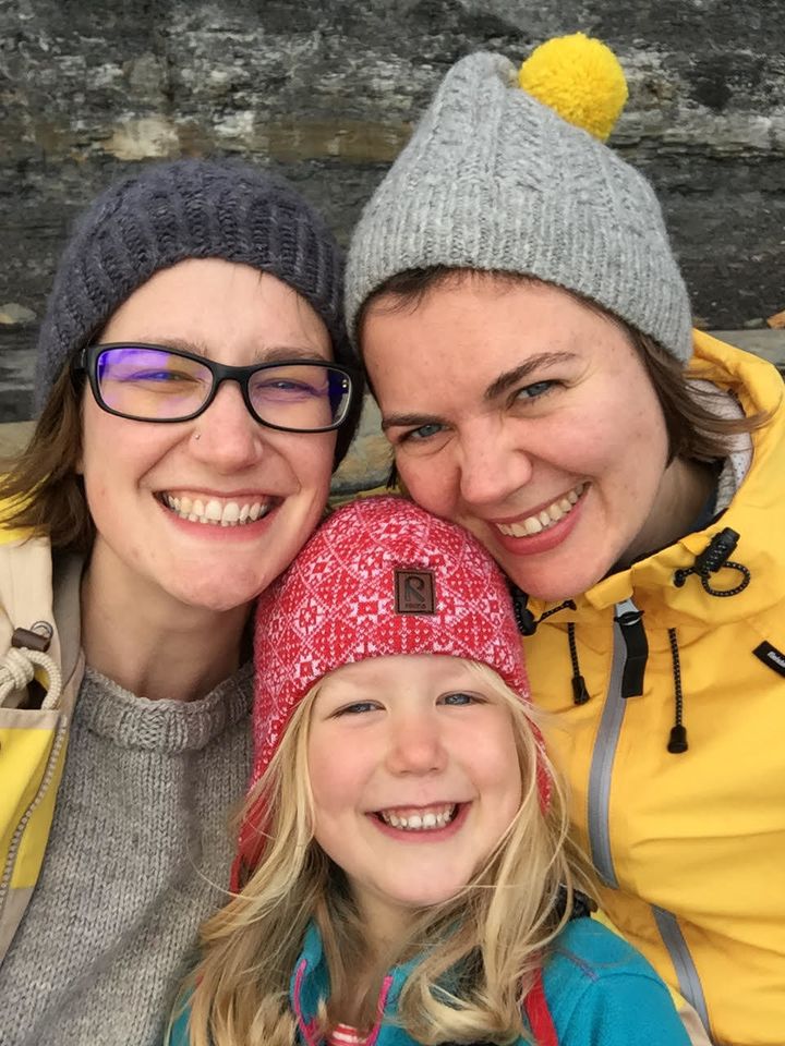 Ysolda Teague (L), Kate O’Sullivan and their daughter.